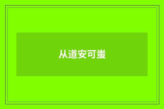 从道安可蚩
