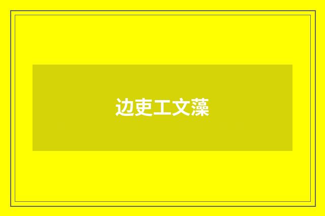 边吏工文藻