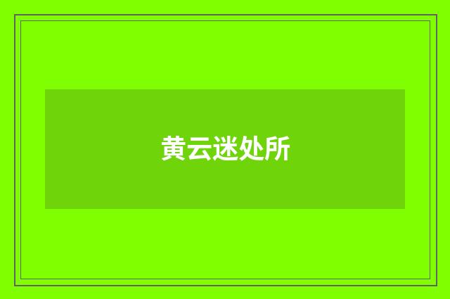 黄云迷处所