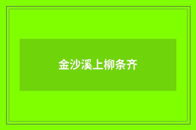 金沙溪上柳条齐