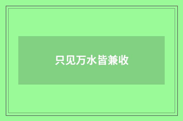 只见万水皆兼收