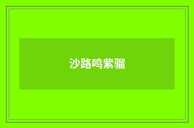 沙路鸣紫骝