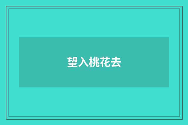 望入桃花去
