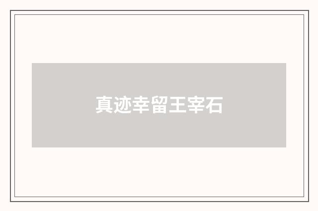 真迹幸留王宰石