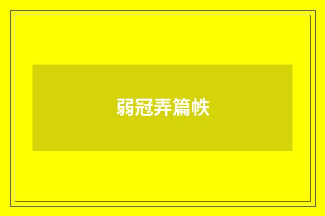 弱冠弄篇帙