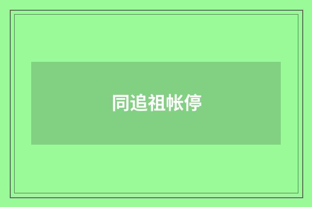 同追祖帐停