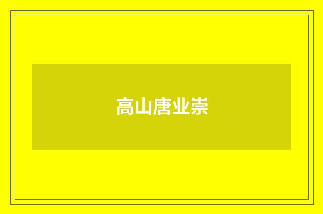 高山唐业崇