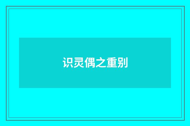 识灵偶之重别