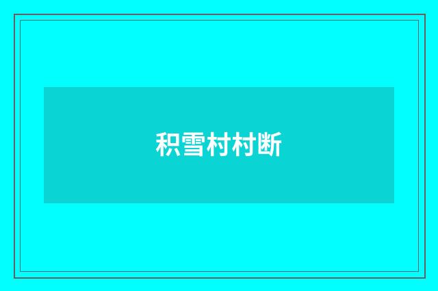 积雪村村断
