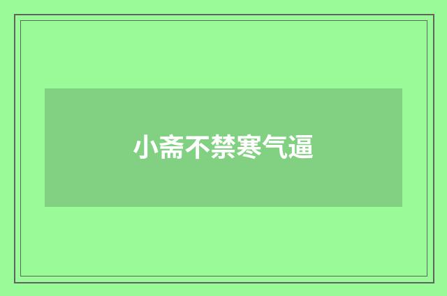 小斋不禁寒气逼