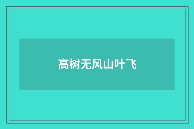 高树无风山叶飞
