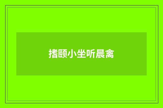 搘颐小坐听晨禽