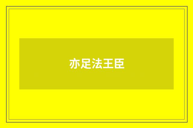 亦足法王臣