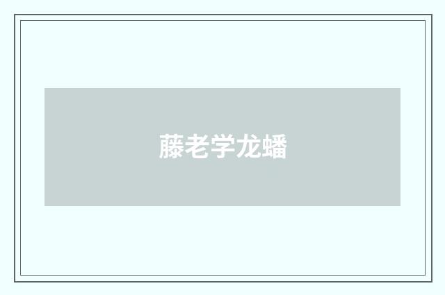藤老学龙蟠