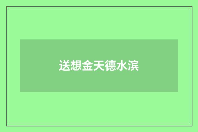 送想金天德水滨
