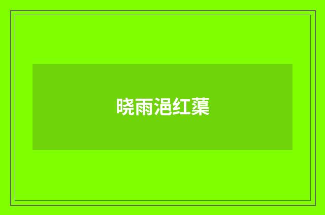 晓雨浥红蕖