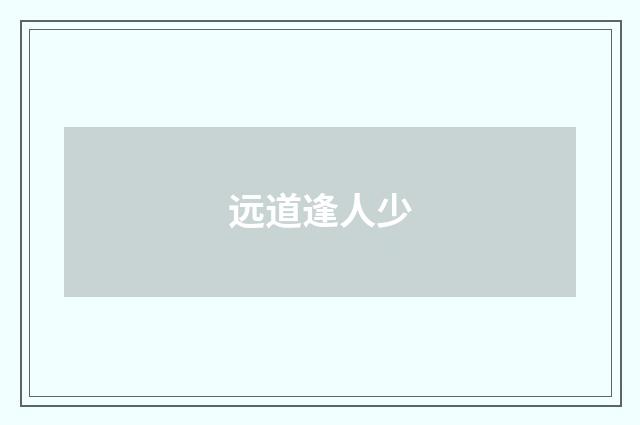 远道逢人少