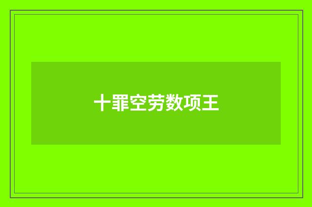 十罪空劳数项王
