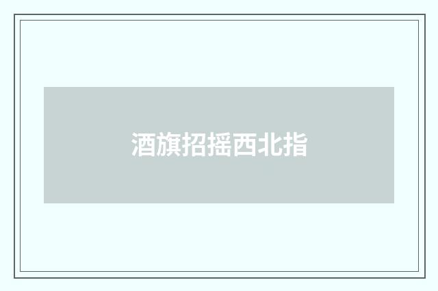 酒旗招摇西北指