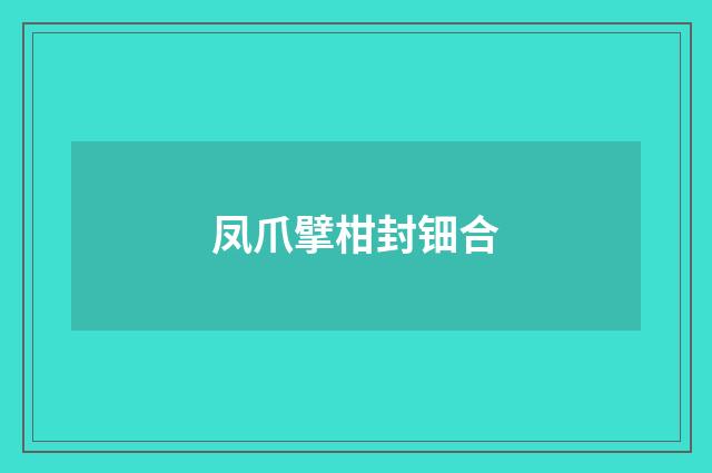 凤爪擘柑封钿合