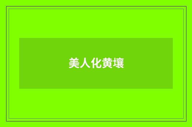 美人化黄壤