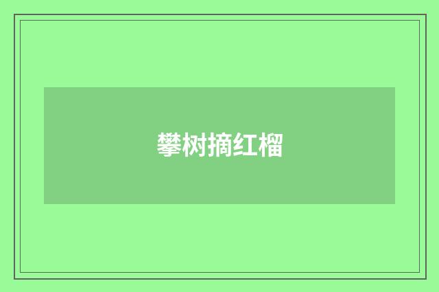 攀树摘红榴