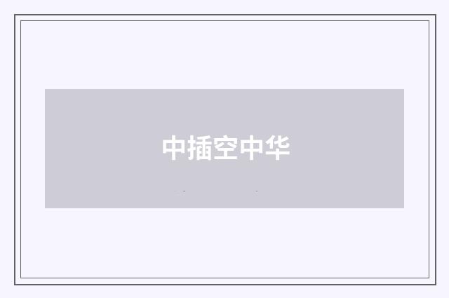 中插空中华