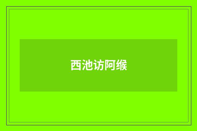 西池访阿缑