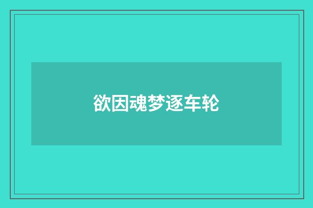 欲因魂梦逐车轮