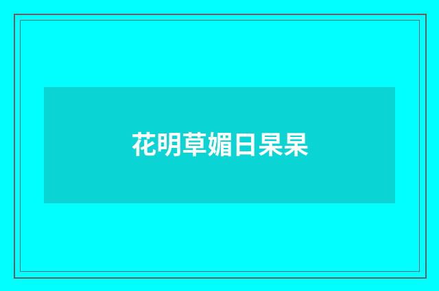 花明草媚日杲杲