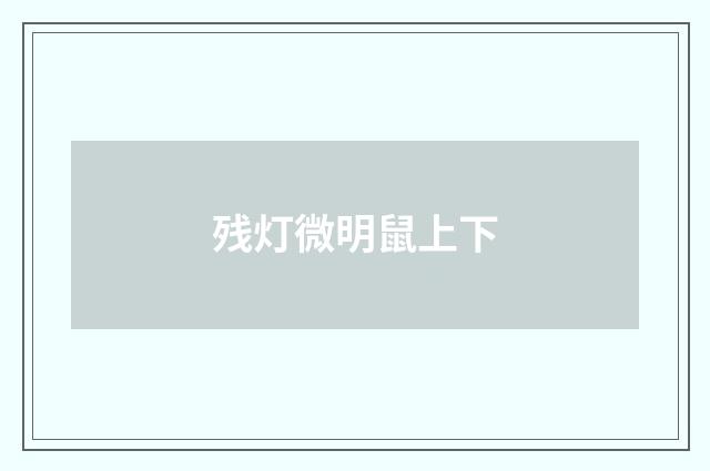 残灯微明鼠上下