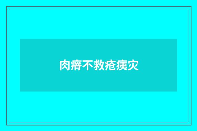 肉瘠不救疮痍灾