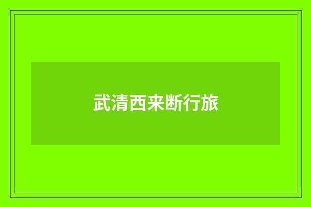 武清西来断行旅