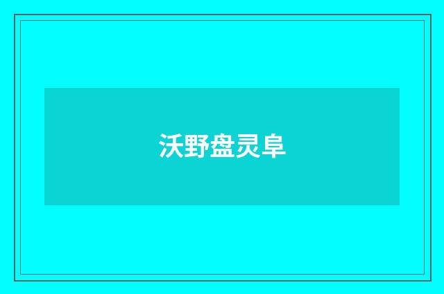沃野盘灵阜