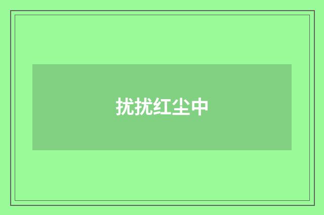 扰扰红尘中
