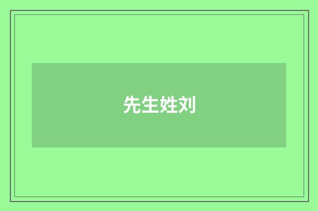 先生姓刘