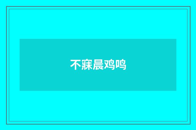 不寐晨鸡鸣