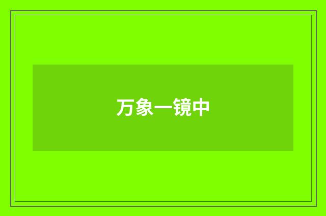 万象一镜中