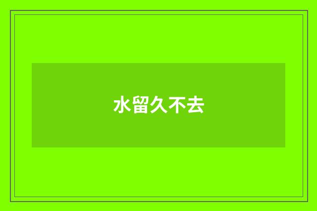 水留久不去