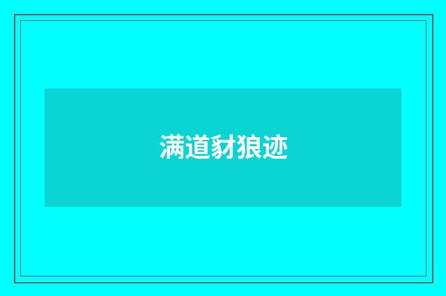 满道豺狼迹