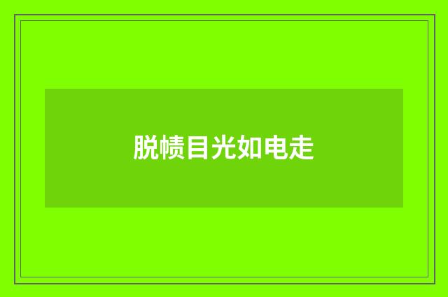 脱帻目光如电走