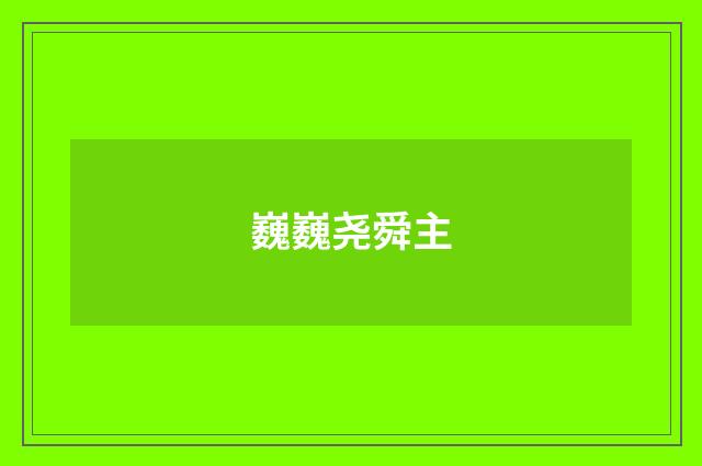 巍巍尧舜主