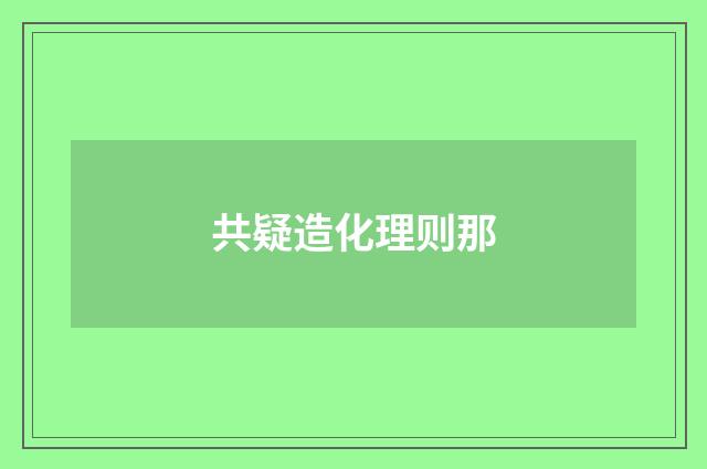共疑造化理则那