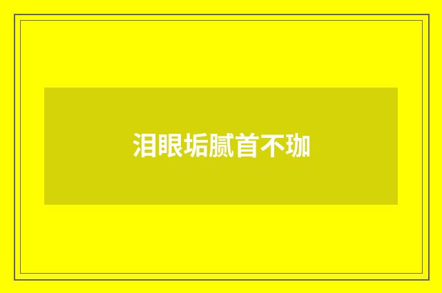 泪眼垢腻首不珈