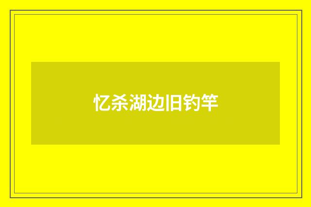 忆杀湖边旧钓竿
