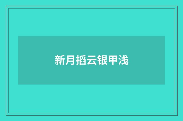 新月搯云银甲浅
