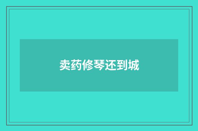 卖药修琴还到城