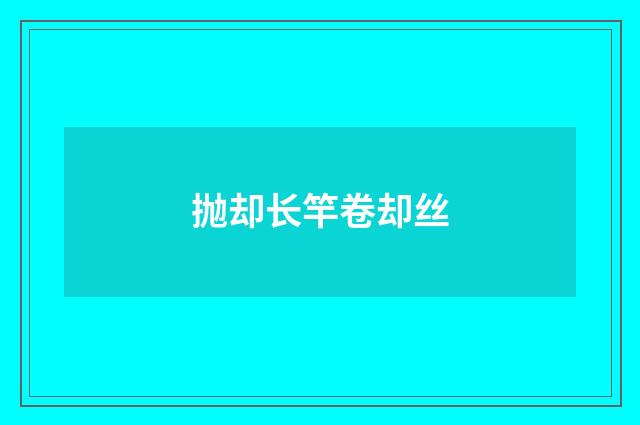 抛却长竿卷却丝