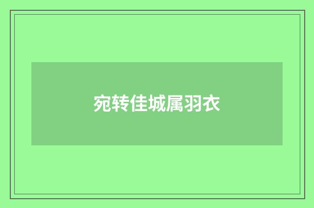 宛转佳城属羽衣