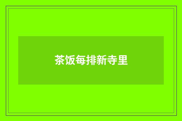 茶饭每排新寺里